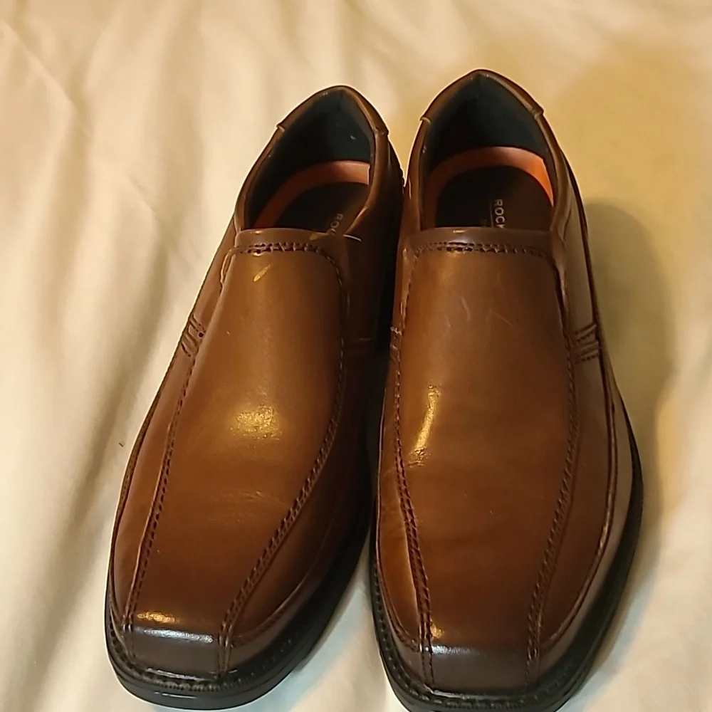 Men’s Rockport Slip on Leather Walking Dress Shoe 12